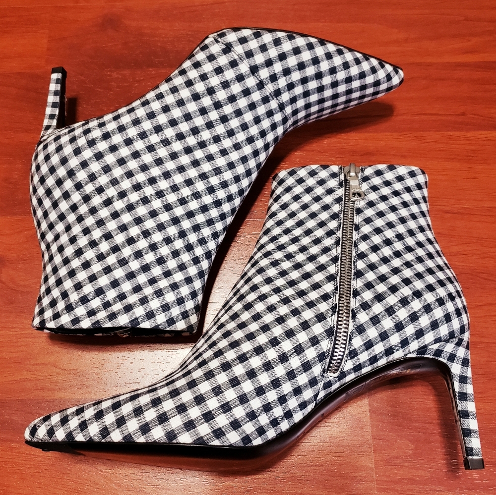 Rag & bone Beha Gingham ankle boots NWOB sz 9